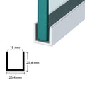 (24mm) 2.7 Meter Glass Partition U channel