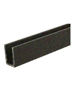 (75mm) 3 Meter U-Channel (Black)