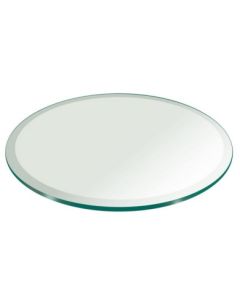 500mm x 500mm Circular table top with bevelled edges and packaging - 10mm toughend glass