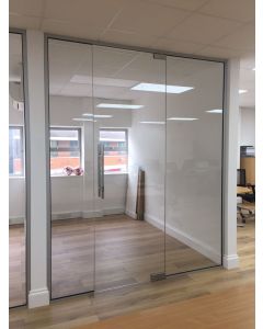 used glass partition 2070mm wide