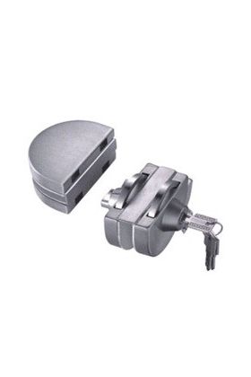 Axis Retro fit Clamp on Glass Door Lock - NO DRILLING REQUIRED Fits sliding and hinged doors