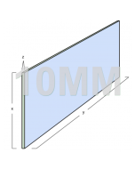 Glass Partitioning 10mm Toughened Glass Panel (2390mm x 900mm x 10mm)